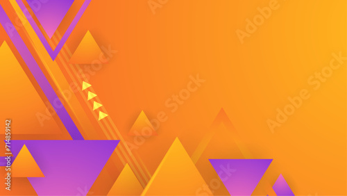 Orange purple violet and white background abstract art vector with geometric gradient shapes. Abstract gradient shapes background for presentation, business report, card, banner, poster