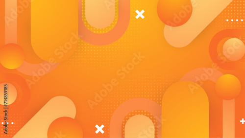 Orange and white vector minimalist simple abstract geometric gradient background. Abstract gradient shapes background for presentation, business report, card, banner, poster
