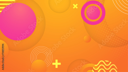 Orange pink and white vector gradient abstract background with geometric shapes elements. Abstract gradient shapes background for presentation, business report, card, banner, poster