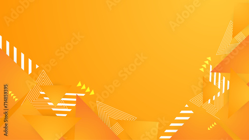Orange yellow and white vector gradient geometric abstract background design. Abstract gradient shapes background for presentation, business report, card, banner, poster