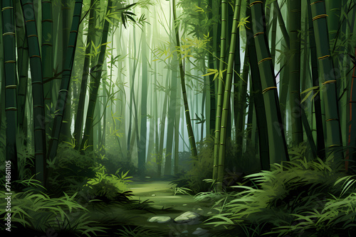 Bamboo grove background 