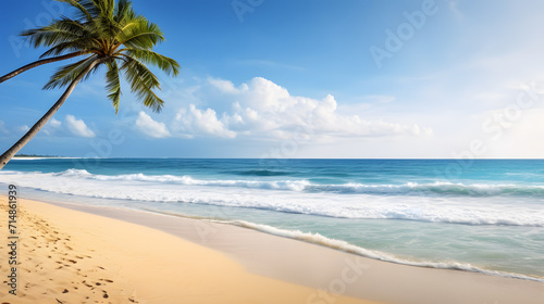 beach coconut trees and wave seasun © sugastocks