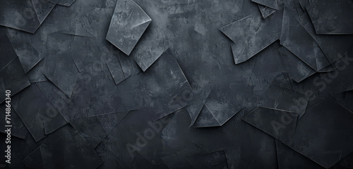 Geometric abstract shapes wallpaper with grunge texture in dark gradients. photo
