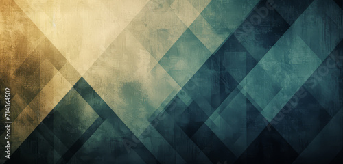 Geometric abstract shapes wallpaper with grunge texture in colourful gradients.