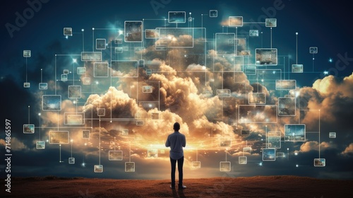 AI Cloud computing service infrastructure, providing on IT system infrastructure for modern technology and business concept