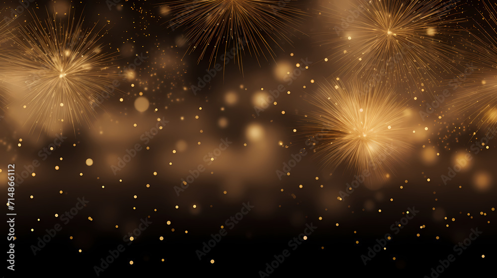 Naklejka premium Beautiful creative holiday background with fireworks and sparkles