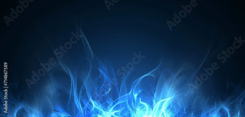 Soft ethereal blue smoke patterns swirling on a dark background.