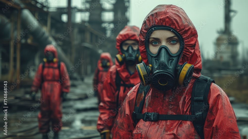 A Hazardous Material (Hazmat) Team Responding to a Chemical Spill in an Industrial Setting A Hazardous Material (Hazmat) Team Responding to a Chemical Spill in an Industrial Setting