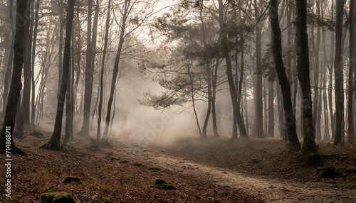 霧のかかった森