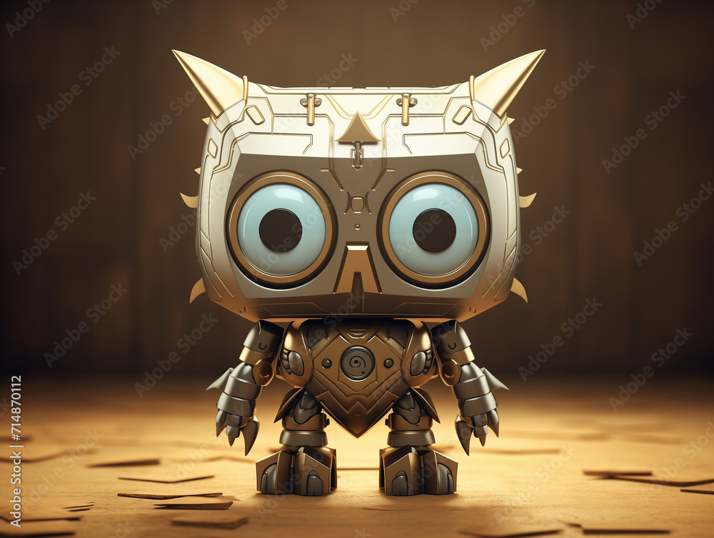 Fototapeta premium Metallic 3D Totem illustration