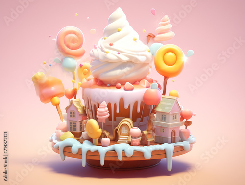 Cute 3D illustration