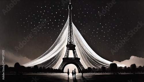 abstract background with eiffel tower suitable for background