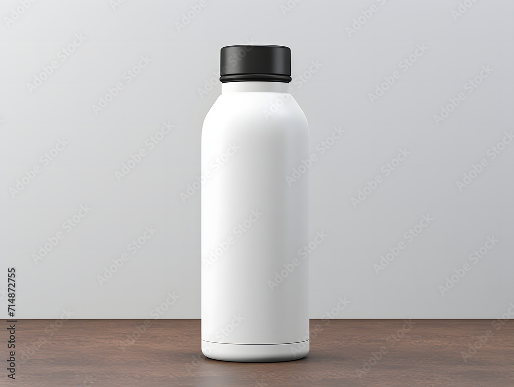 3D blank water bottle mockup