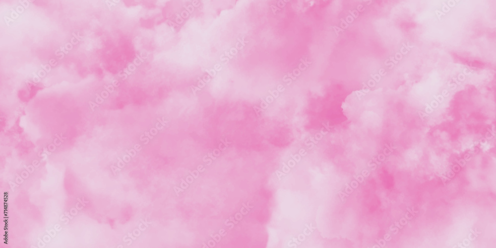 Pink white watercolor background. Soft cloud background. Abstract pink roses background.