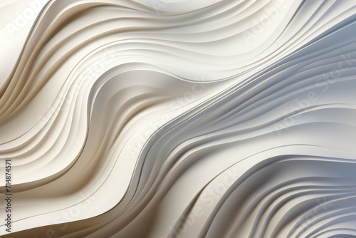 An ethereal and modern interpretation of the fluidity and complexity of life, captured in a stunning abstract art piece of intertwining white and grey wavy lines