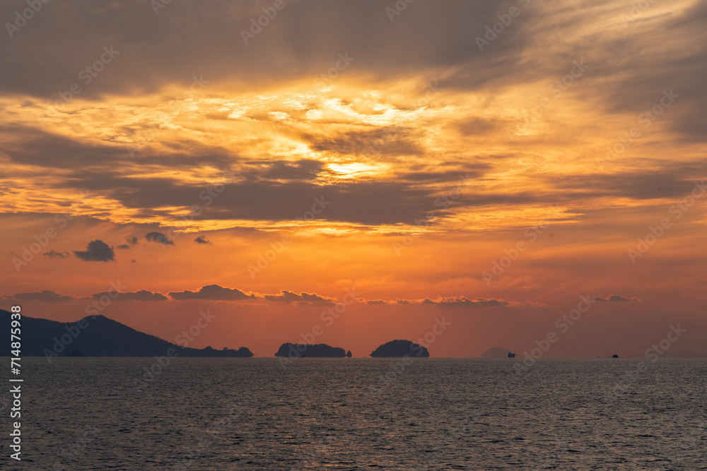 sunset on the sea sunset on the sea