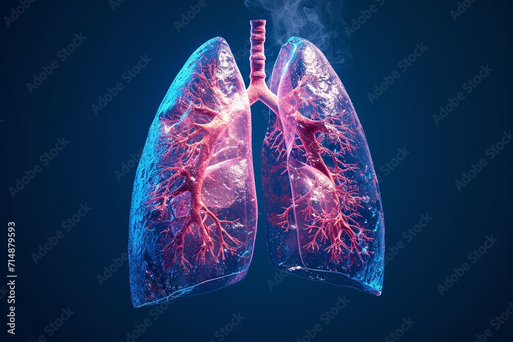 A 3D Render of a Lung Generative AI
