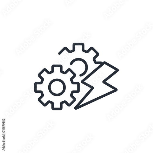 electrical icon. vector.Editable stroke.linear style sign for use web design,logo.Symbol illustration.