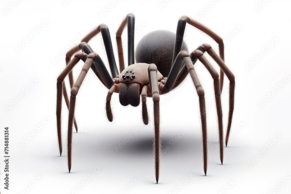 Cellar Spider isolated on solid white background. ai generative