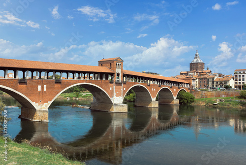  medieval bridge in pavia italy