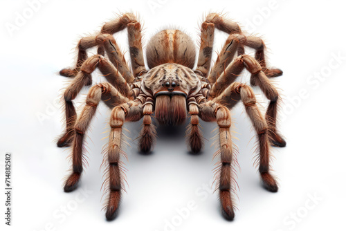 Huntsman Spider isolated on solid white background. ai generative