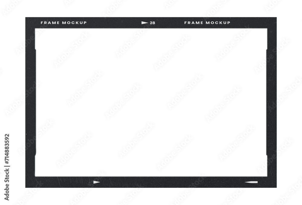 Camera transparent film strip mockup, isolated on white background template frame, real high-res 35mm photo scan analogue sheet negative Camera transparent film strip mockup, isolated on white background template frame, real high-res 35mm photo scan analogue sheet negative