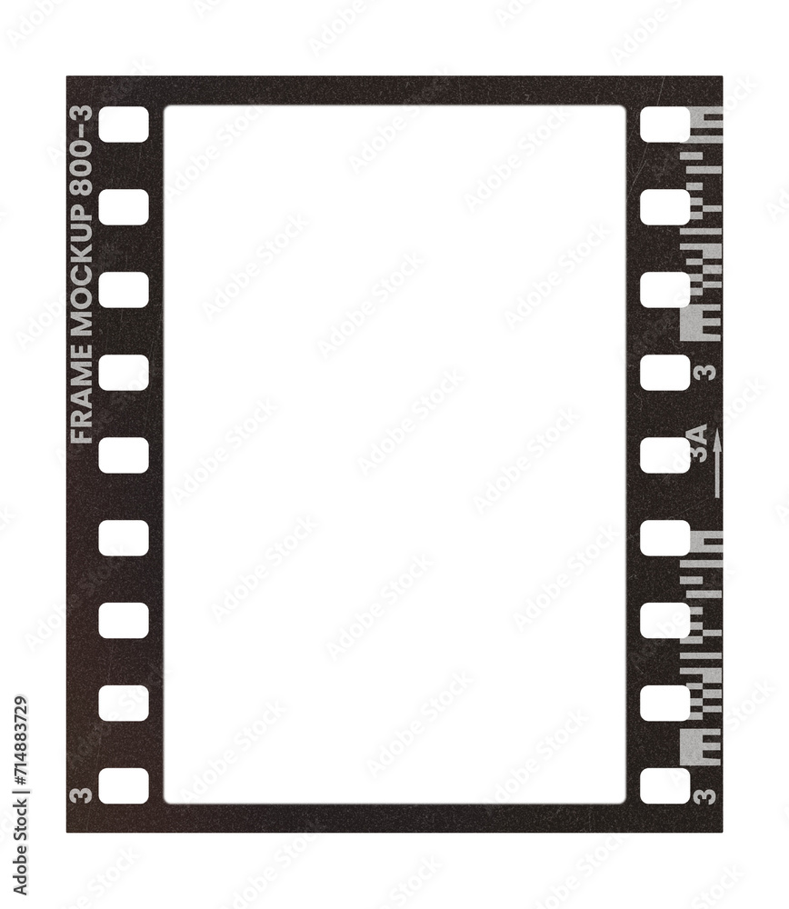 Camera transparent film strip mockup, isolated on white background template frame, real high-res 35mm photo scan analogue sheet negative Camera transparent film strip mockup, isolated on white background template frame, real high-res 35mm photo scan analogue sheet negative
