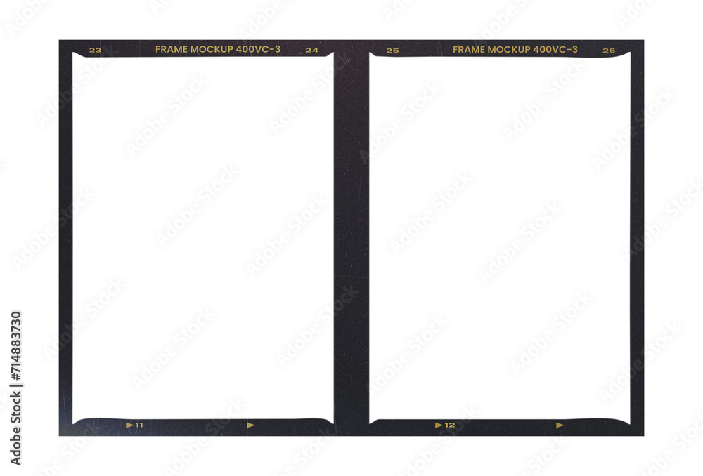 Camera transparent film strip mockup, isolated on white background template frame, real high-res 35mm photo scan analogue sheet negative Camera transparent film strip mockup, isolated on white background template frame, real high-res 35mm photo scan analogue sheet negative