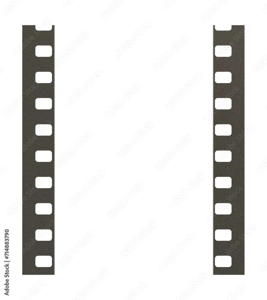 Camera transparent film strip mockup, isolated on white background template frame, real high-res 35mm photo scan analogue sheet negative Camera transparent film strip mockup, isolated on white background template frame, real high-res 35mm photo scan analogue sheet negative