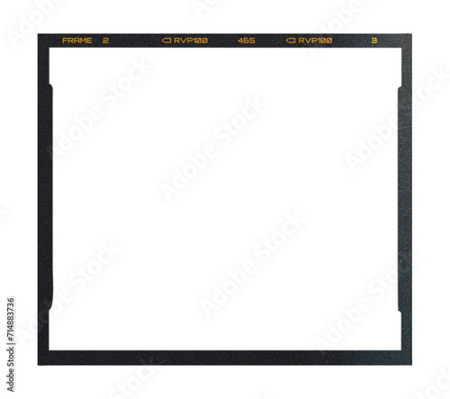 Camera transparent film strip mockup, isolated on white background template frame, real high-res 35mm photo scan analogue sheet negative