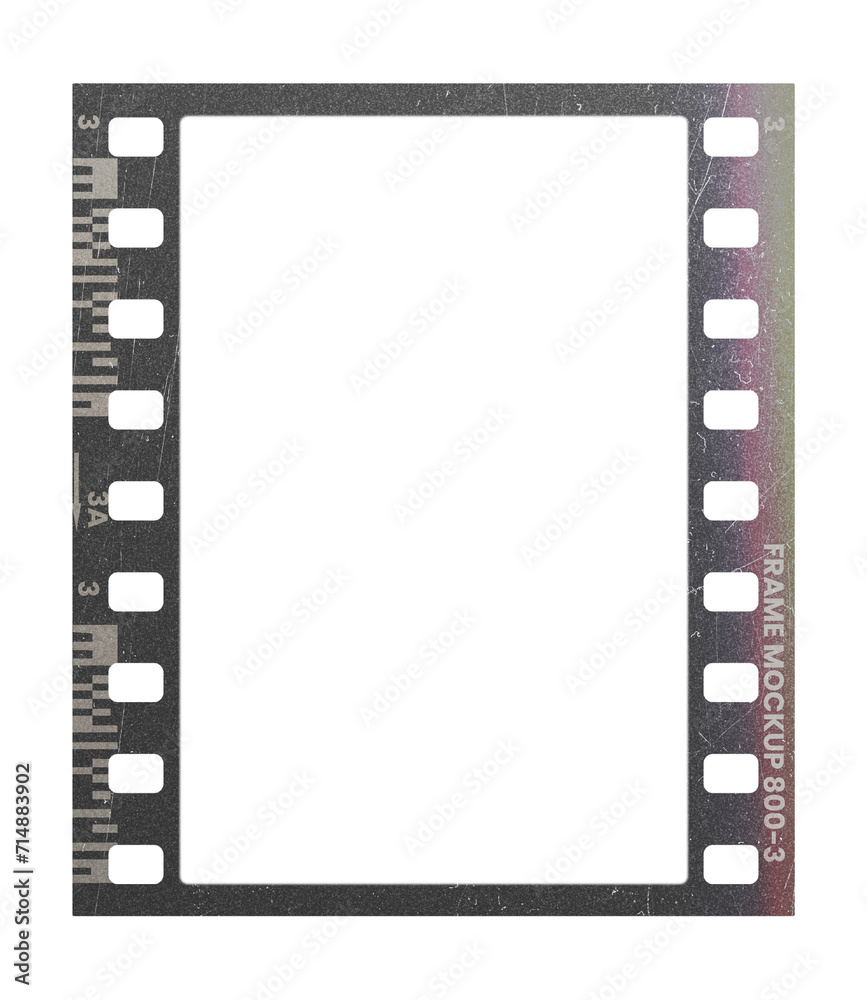 Camera transparent film strip mockup, isolated on white background template frame, real high-res 35mm photo scan analogue sheet negative Camera transparent film strip mockup, isolated on white background template frame, real high-res 35mm photo scan analogue sheet negative