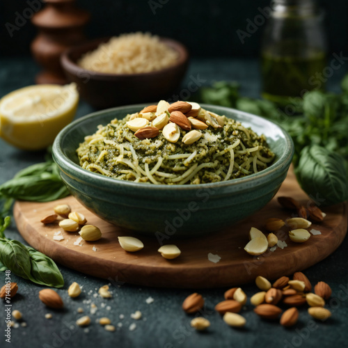Pesto Genovese Infused with Pine Nuts and Parmesan