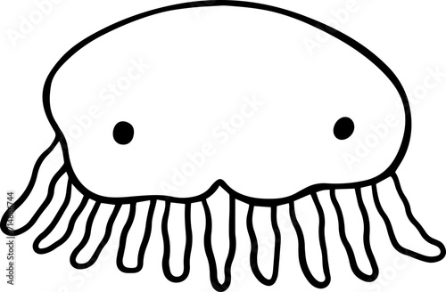 squid octopus doodle cartoon sketch outline