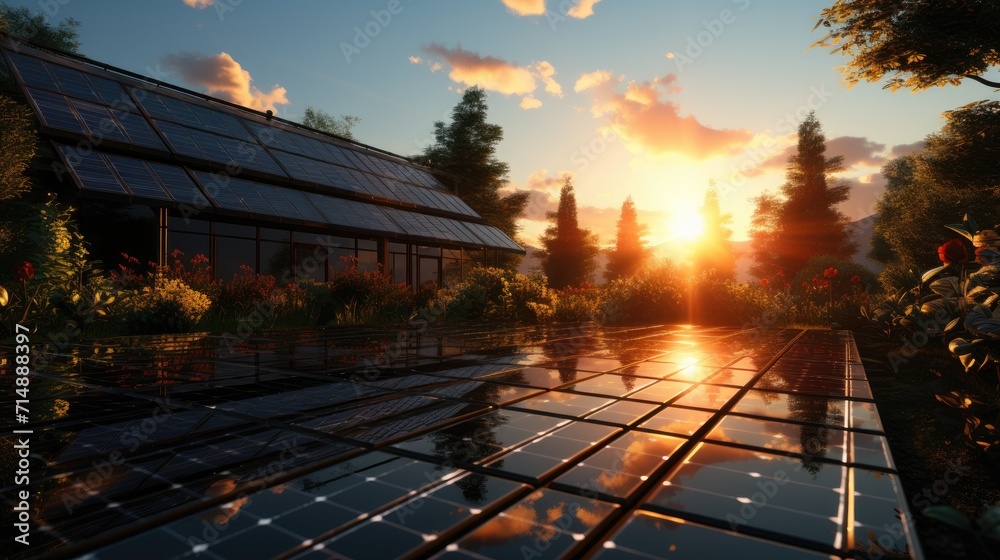 Obraz premium sunset in the city