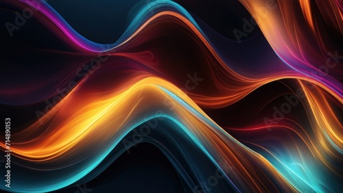 Metallic abstract wavy liquid background layout design tech innovation, generative, AI.