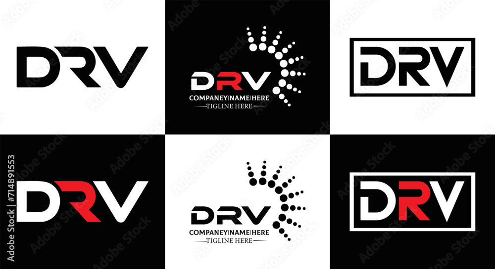 DRV logo. D R V design. White DRV letter. DRV, D R V letter logo design. Initial letter DRV linked circle uppercase monogram logo. D R V letter logo vector design. DRV letter logo design five style.
