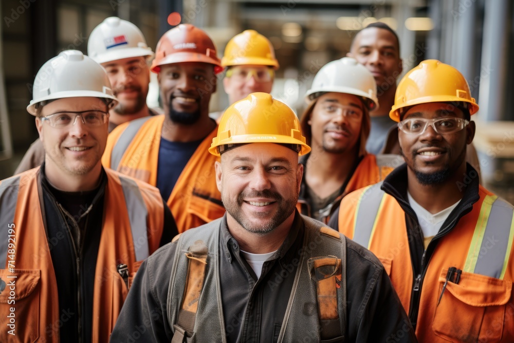 Group portrait of construction workers Group portrait of construction workers