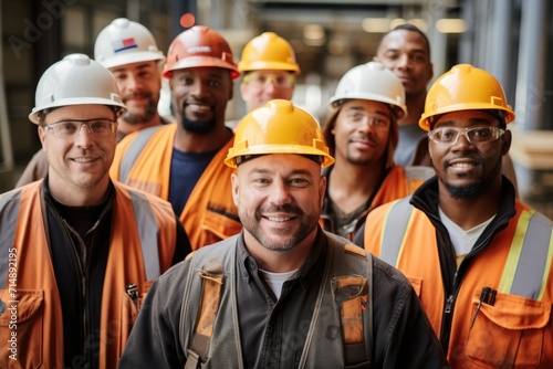 Group portrait of construction workers