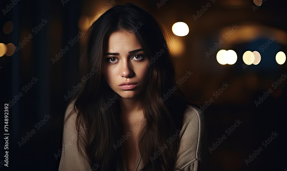 A woman sitting on a couch looking at the camera A woman sitting on a couch looking at the camera