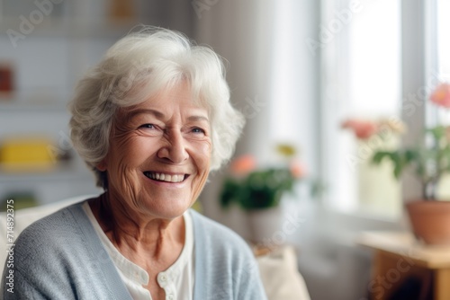 Smiling portrait of a senior woman © NikoG