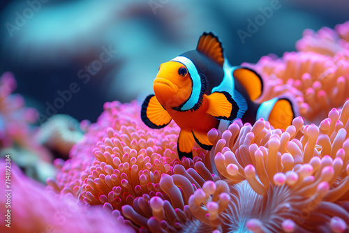 fish in aquarium, clownfish