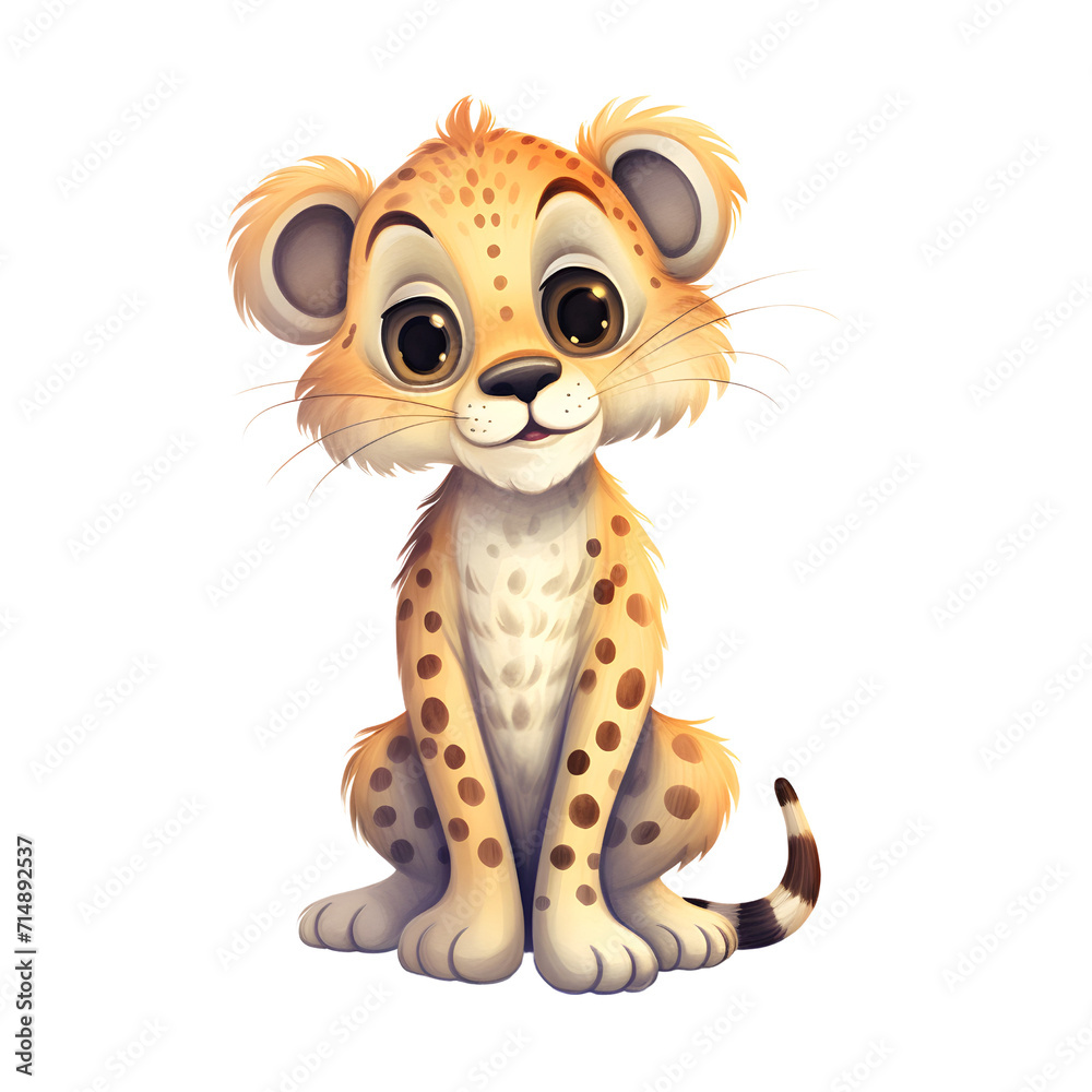 cute cheetah watercolor clip art cute cheetah watercolor clip art