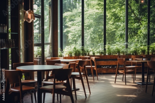 Interior of a modern empty cafe © NikoG