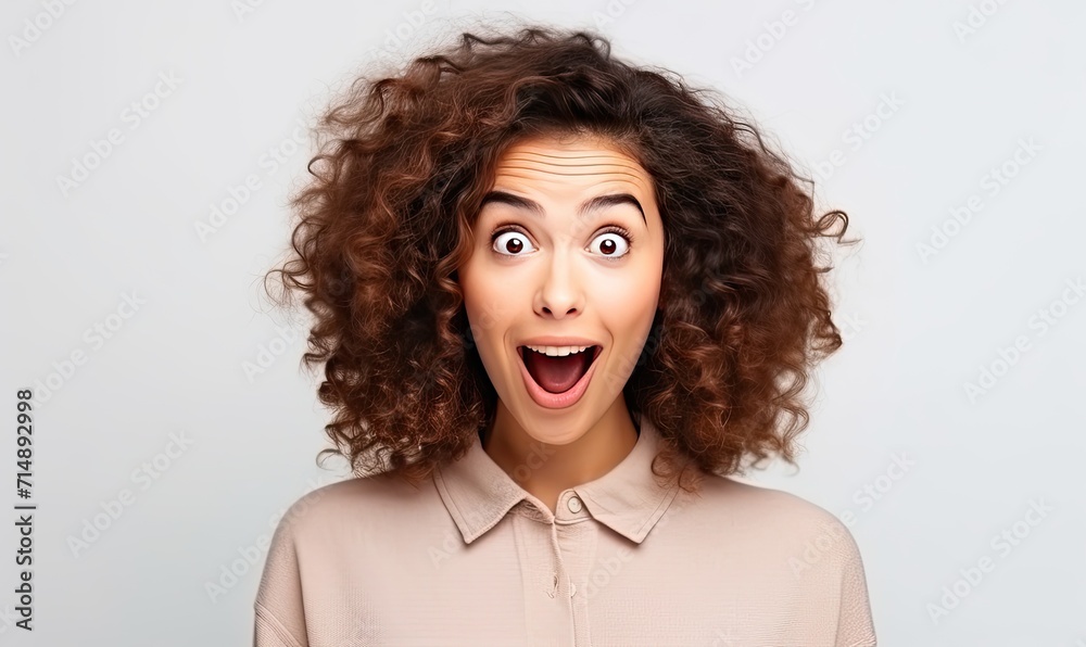 A woman with glasses and a surprised look on her face A woman with glasses and a surprised look on her face