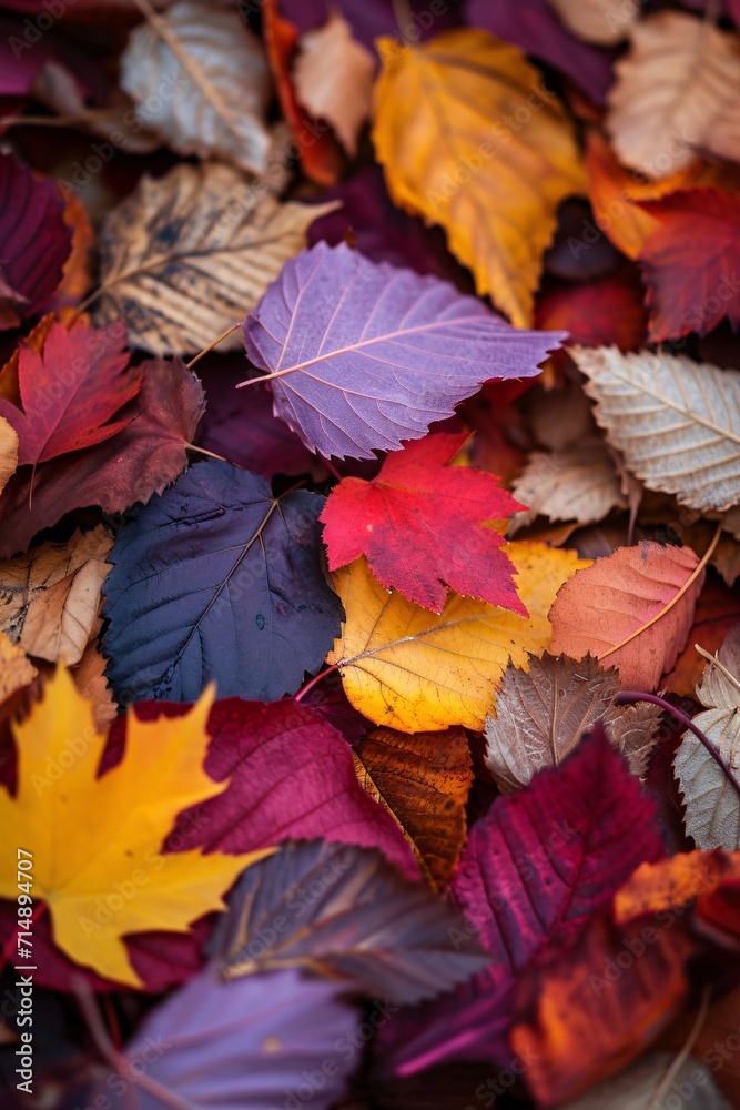 Autumn Leaves on the Ground Generative AI