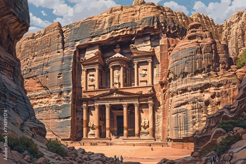 The Majestic Al-Khazneh Temple in Petra, Jordan