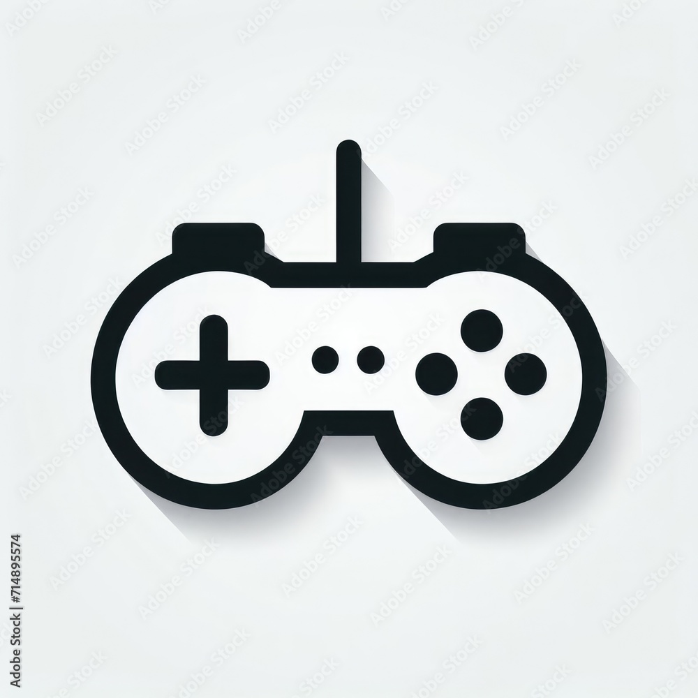 Retro video game controller icon. Retro video game controller icon.