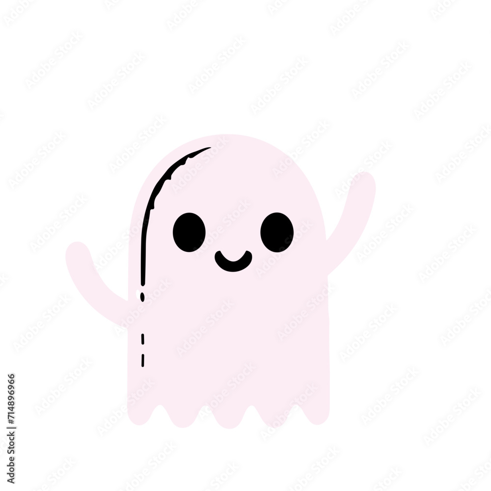  cute funny happy ghosts vector