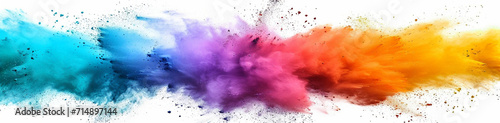 鮮やかな虹彩：ペイントカラーパウダーの幻想的な爆発,Vibrant iridescence: a fantastic explosion of paint color powder,Generative AI 