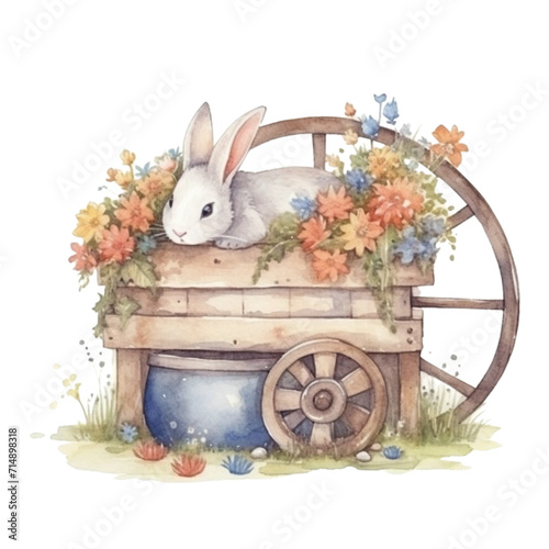easter bunny with basket